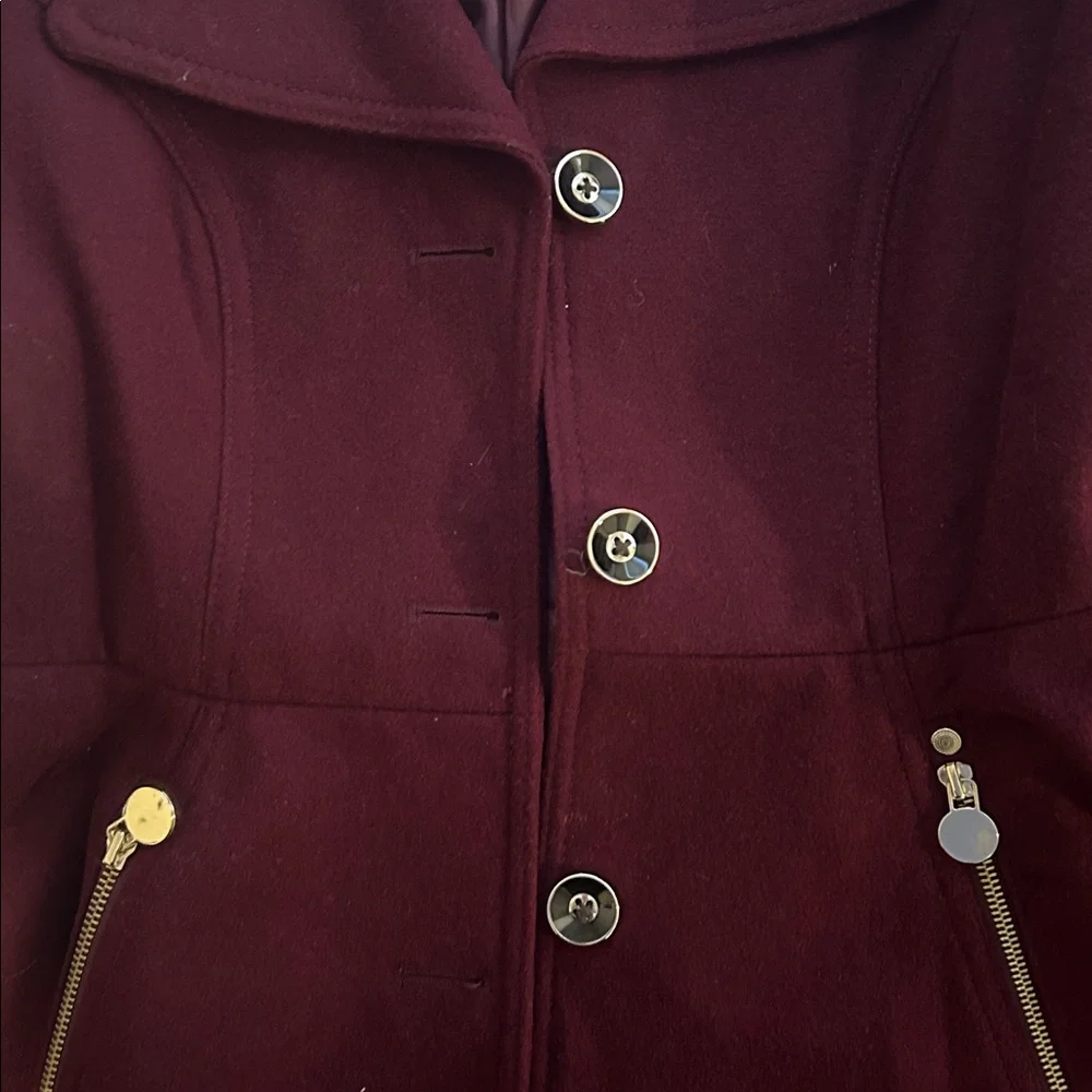 INC International Concepts
I.N.C. Skirted Peacoat Burgundy - Picture 7 of 9